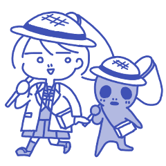 [LINEスタンプ] リカコとエイリアンくん