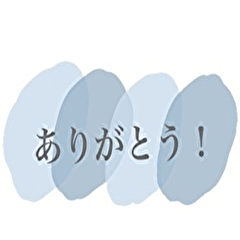 [LINEスタンプ] くすみブルー