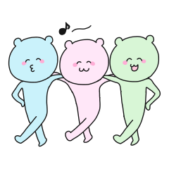 [LINEスタンプ] カラフルにくまん