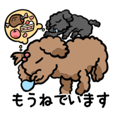 [LINEスタンプ] 黒いトイプー茶色いトイプー