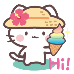 [LINEスタンプ] 英語☆トロピカルねこスタンプ