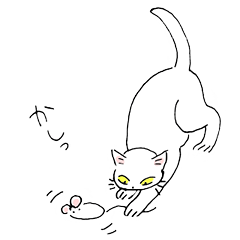 [LINEスタンプ] 丁寧な言葉の白ねこスタンプ