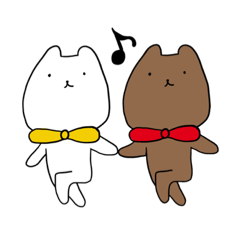 [LINEスタンプ] しろくまとこげくま