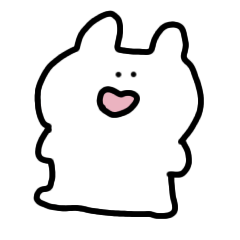 [LINEスタンプ] ぎゅうひうさぎ