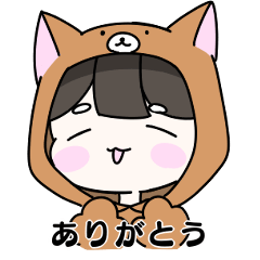 [LINEスタンプ] 犬になりきってる女の子スタンプ