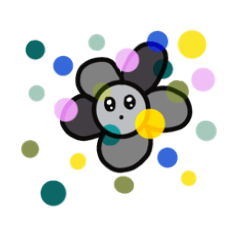 [LINEスタンプ] カラースマイルの花