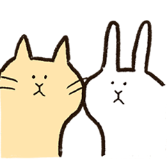 [LINEスタンプ] 可愛い兎と猫