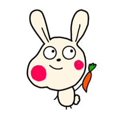 [LINEスタンプ] ほっぺうさぎさん