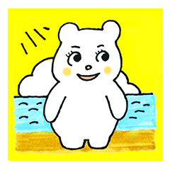 [LINEスタンプ] 暑い日には白クマのイメージが似合う