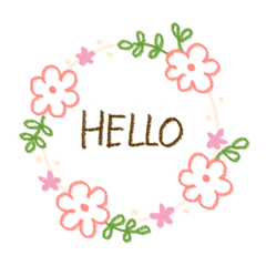 [LINEスタンプ] リース柄 あいさつスタンプ