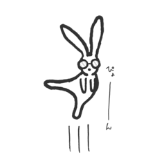 [LINEスタンプ] めがねうさぎさん①