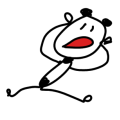 [LINEスタンプ] 敬語を使う棒パンダ