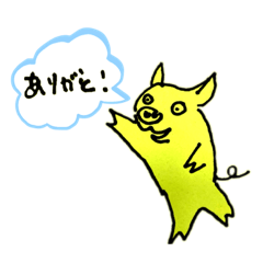 [LINEスタンプ] 豆金豚ファミリーのらくがきブタンプ