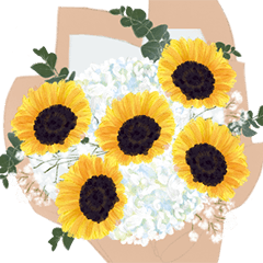 [LINEスタンプ] 花を送って