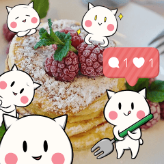 [LINEスタンプ] 【写真に貼る】しろたま【2】