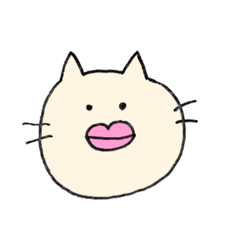 [LINEスタンプ] くちびるネコ！