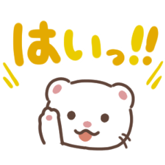 [LINEスタンプ] ふわふわフェレット（でか文字）