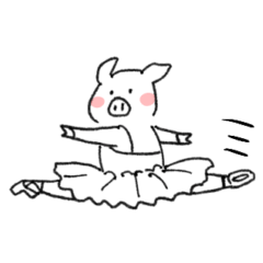 [LINEスタンプ] バレリーナ子ブタちゃん