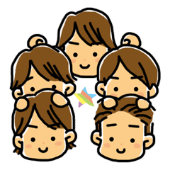 [LINEスタンプ] 五十嵐さんちの五つ子ちゃん