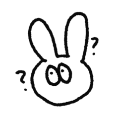 [LINEスタンプ] シュールなうさぎ.