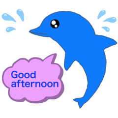 [LINEスタンプ] Dolphin greetings 2  イルカ  あいさつの画像（メイン）