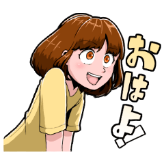 [LINEスタンプ] 愛莉・ユズア・凉りょうの3バカスタンプ