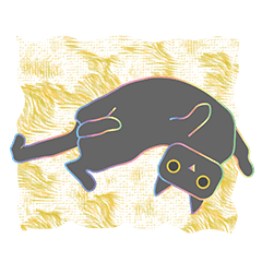 [LINEスタンプ] くろネコ、しろネコ、にゃーにゃーにゃー