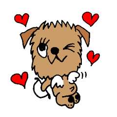 [LINEスタンプ] ブリュッセルグリフォンちゃん①