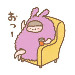 [LINEスタンプ] きぐるみうさぎ日和★毎日使える