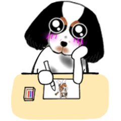 [LINEスタンプ] キャバリア 犬 エルモ かわいい いぬ