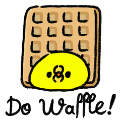 [LINEスタンプ] ぴよたそ×Do Waffle！ コラボスタンプ♪