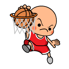 [LINEスタンプ] スポーツシリーズNo.4 バスケ選手