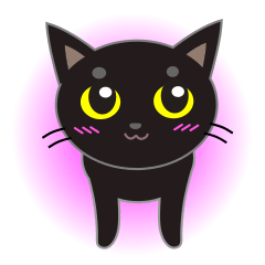 [LINEスタンプ] 黒猫『MOON』