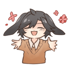 [LINEスタンプ] うさ耳男子