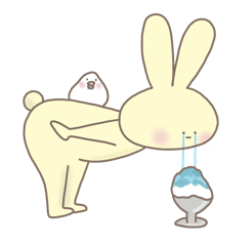 [LINEスタンプ] 腹ペコうさちゃん