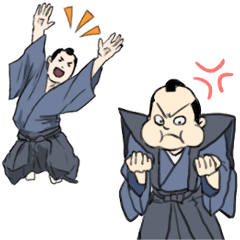 [LINEスタンプ] 表情豊かな武士たち【文字なし】