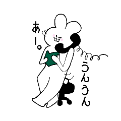 [LINEスタンプ] 出っ歯うさぎ1