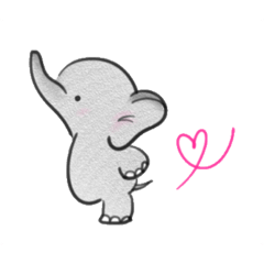 [LINEスタンプ] ゾウのパオラ1