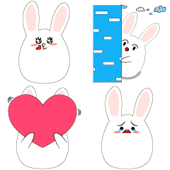 [LINEスタンプ] かわいい かわいいうさぎ