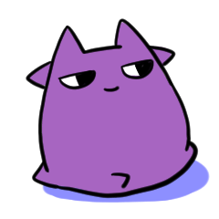 [LINEスタンプ] purple cowくん