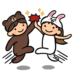 [LINEスタンプ] すーちゃんときーくん_ブラコニコラボ