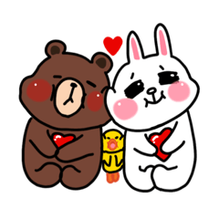 [LINEスタンプ] ハミマスちゃん×BROWN