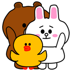 [LINEスタンプ] BROWN ＆ FRIENDS x PIYOTARO FRIENDS