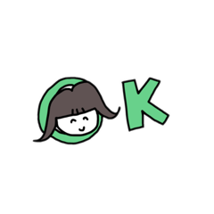 [LINEスタンプ] 女の子スタンプ_2_simple