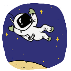 [LINEスタンプ] 宇宙と宇宙飛行士のゆるいスタンプ