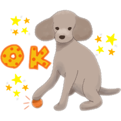 [LINEスタンプ] azu brown poodle