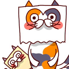 [LINEスタンプ] 袋を被った恥ずかしがり屋な猫