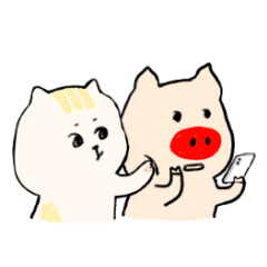 [LINEスタンプ] 豚ブブと猫ビビ2