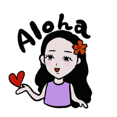 [LINEスタンプ] Aloha えりりりん