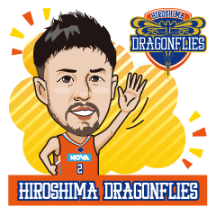 [LINEスタンプ] 2021-22 HIROSHIMA DRAGONFLIES